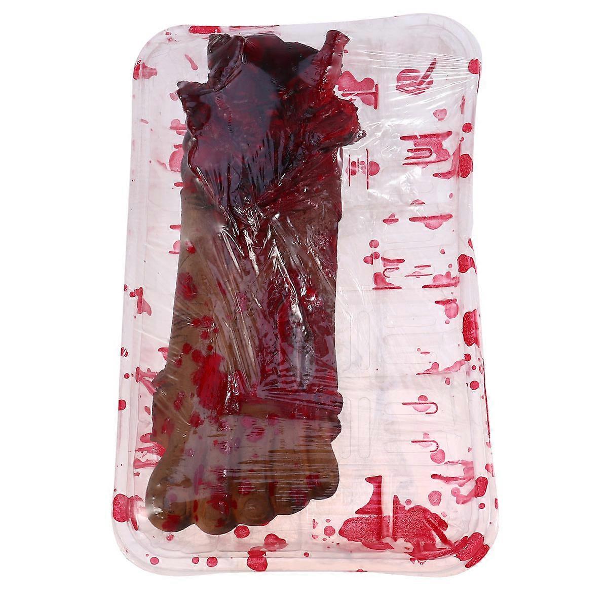 Horrible Prop Bloody Simulation Feet for Halloween Prank Toy