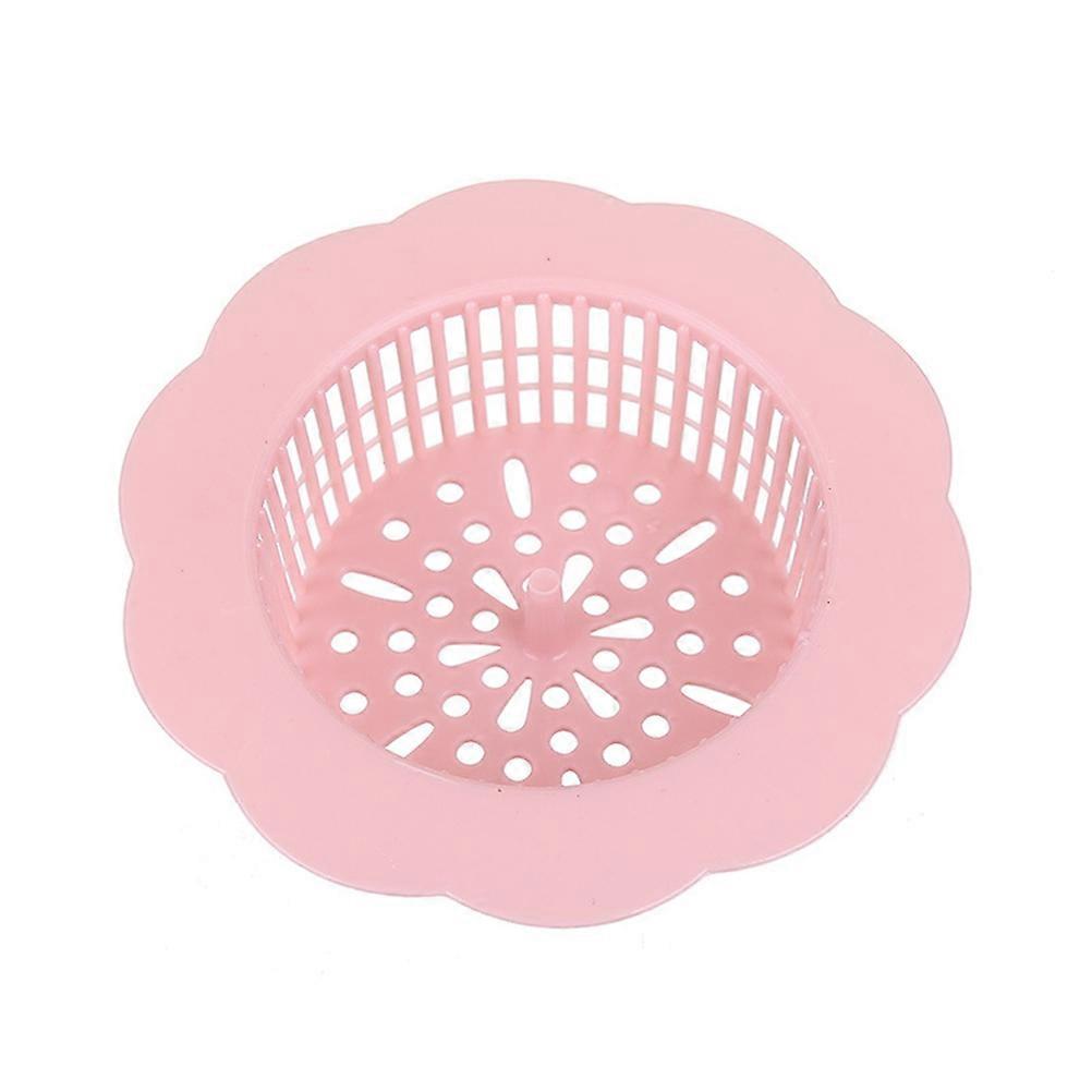 Anti-Clogging Filter Kitchen Flower Type Sink Filter with Handle Pink