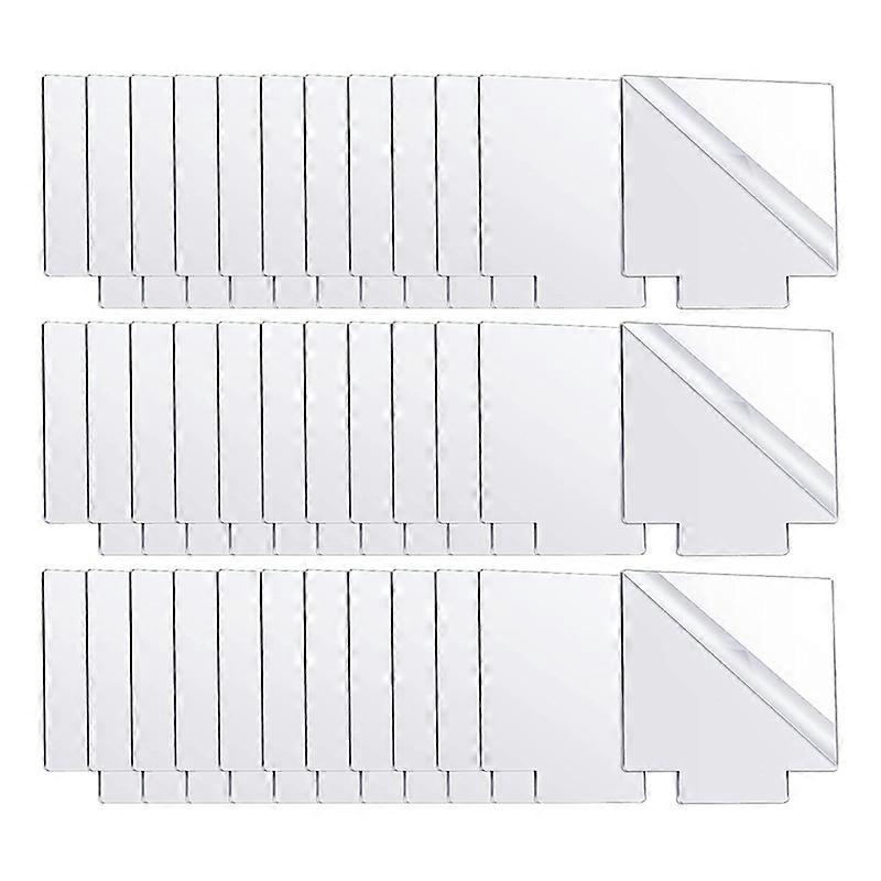 36Pcs Acrylic Sheet Clear Cast for LED Light Base,Thick Blanks Square