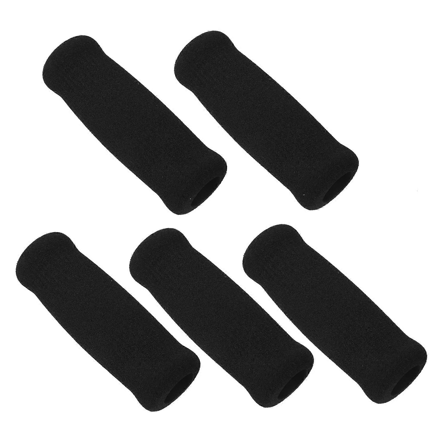 Soft Foam Cane Handle Grip Pads 5Pack NonSlip Walking Stick Sponge Sleeves Ergonomic Crutch Handle Protector Black