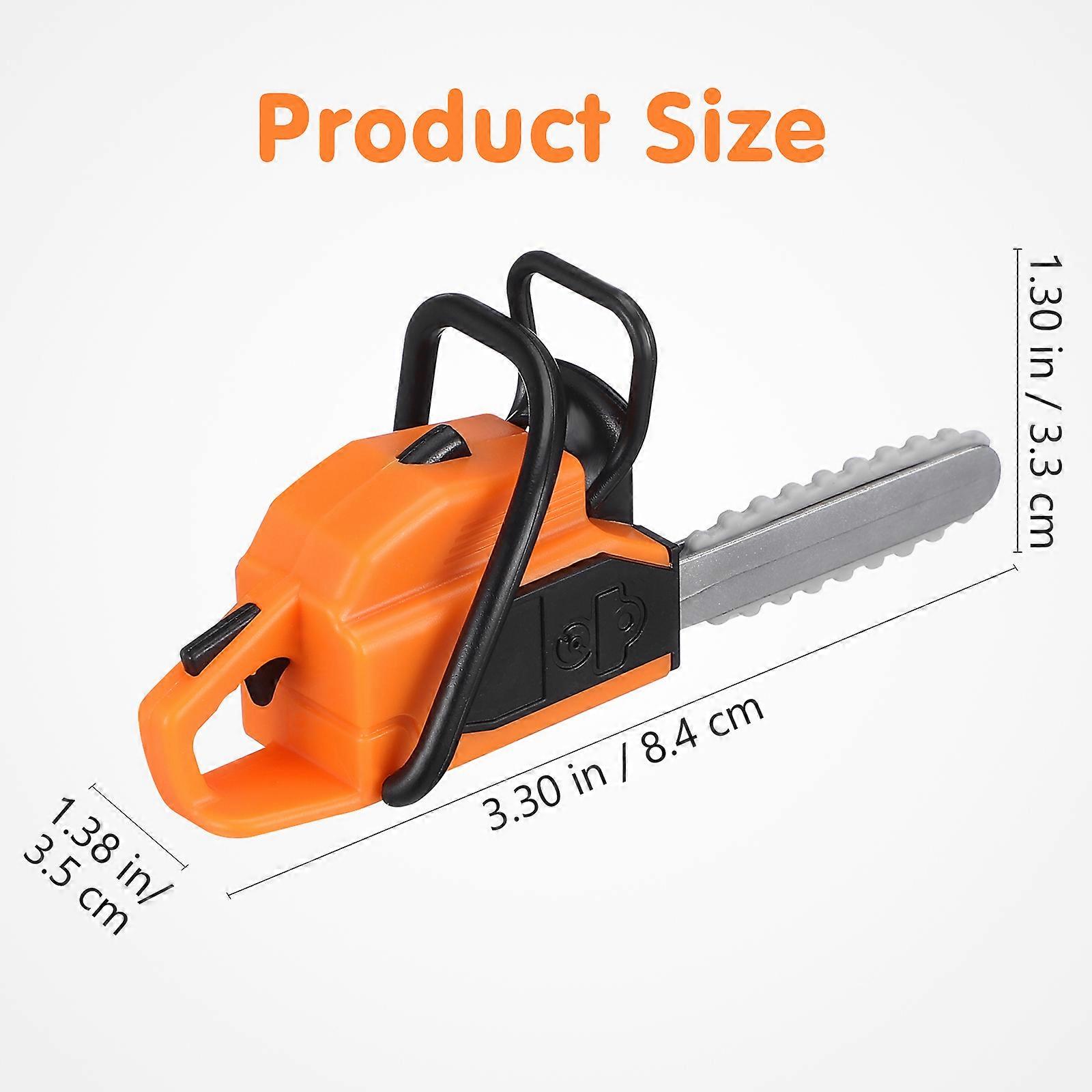 Mini Chainsaw Figurine for Kids PVC Miniature Chainsaw Model Simulated Prop 2Pcs