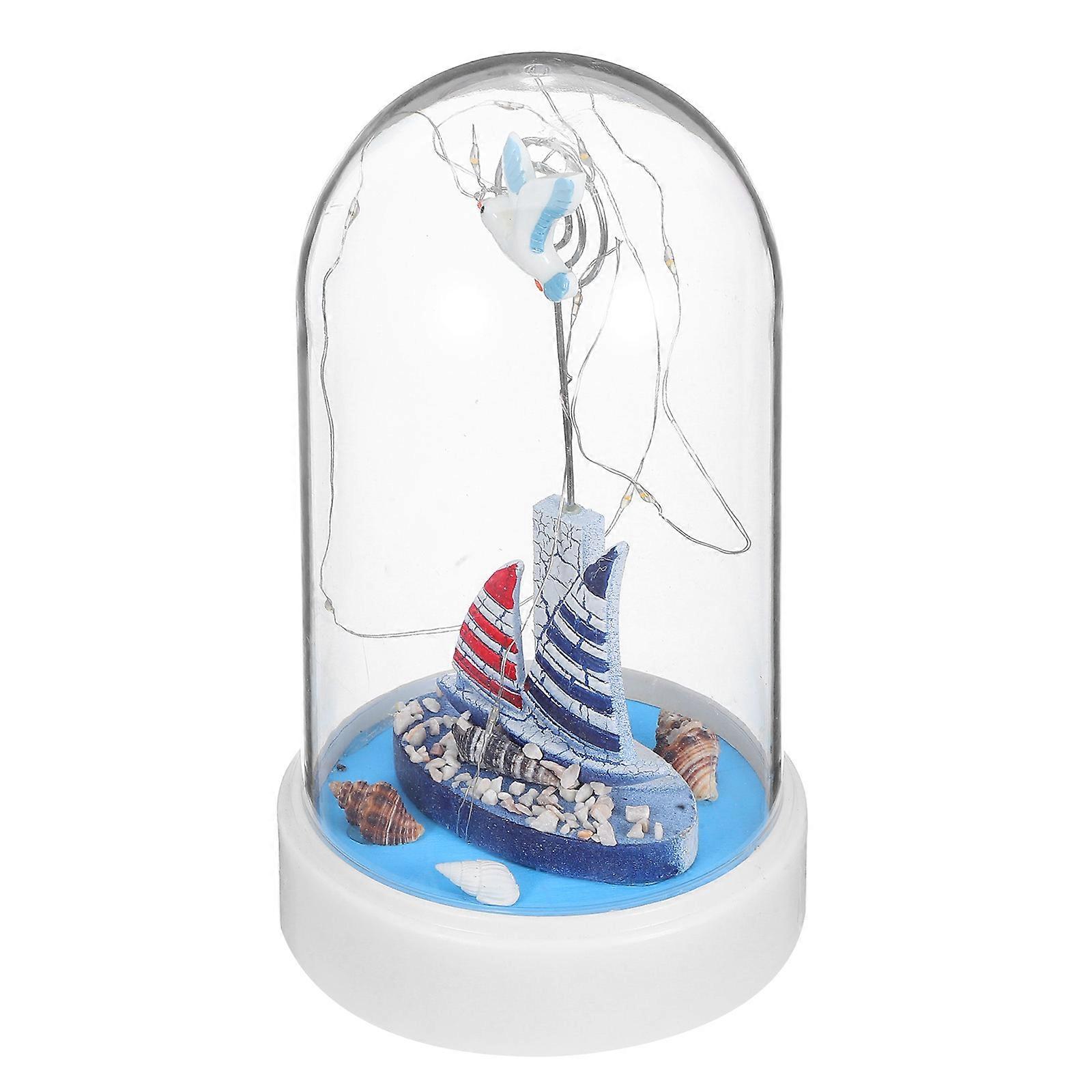 Resin Lighthouse Lamp Nautical Night Light for Home Decor 3Pcs Set