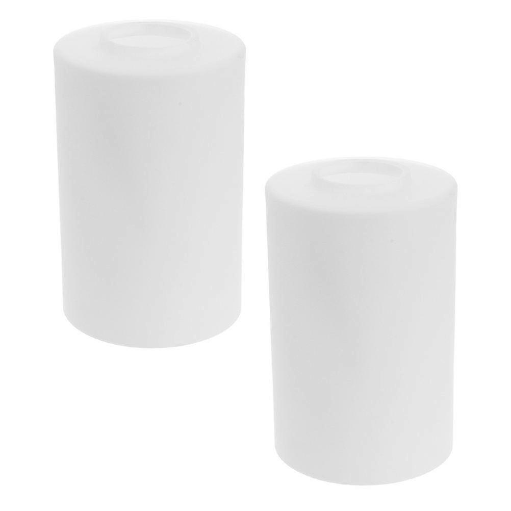 White Cylinder Glass Lamp Shade for Pendant Light 6Pcs Replacement