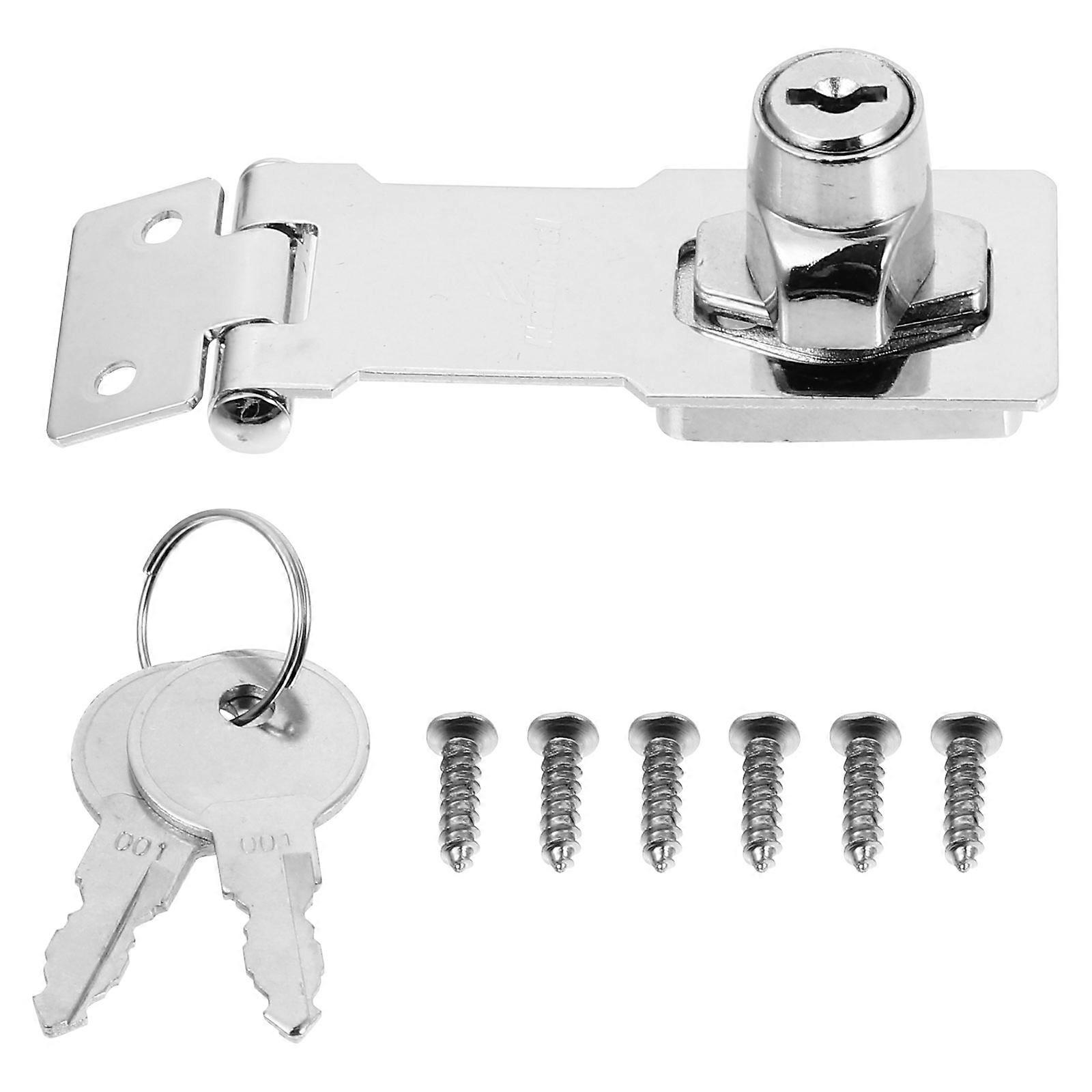 Security Lock Door Lock Latch for Household Safety 2Sets Silver