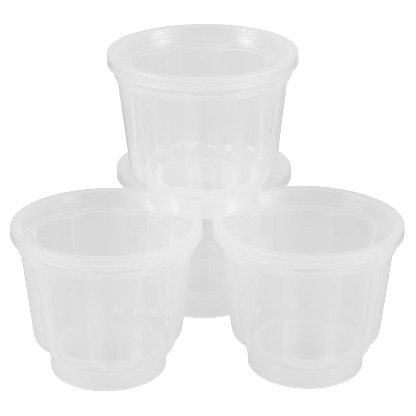 12Pcs Spill-proof Pudding Cups Ideal For Barbecues Crafted From Transparent PP Material With Lids