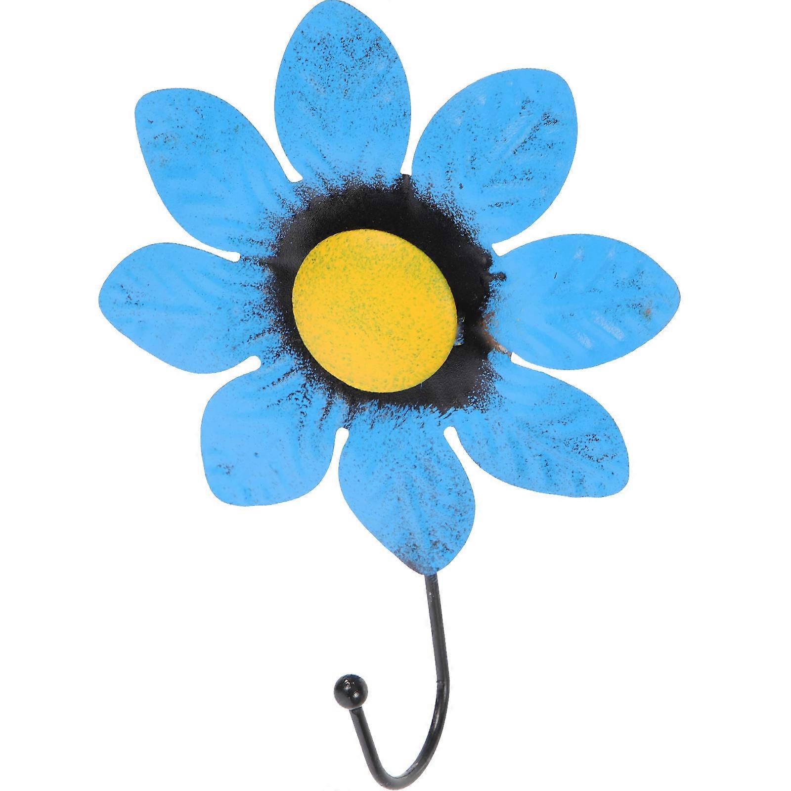 Hooks For Hanging Flower Shape Iron Wall Hook Suitable For Offices 13.5X10.5CM Space Saving Design 2Pcs