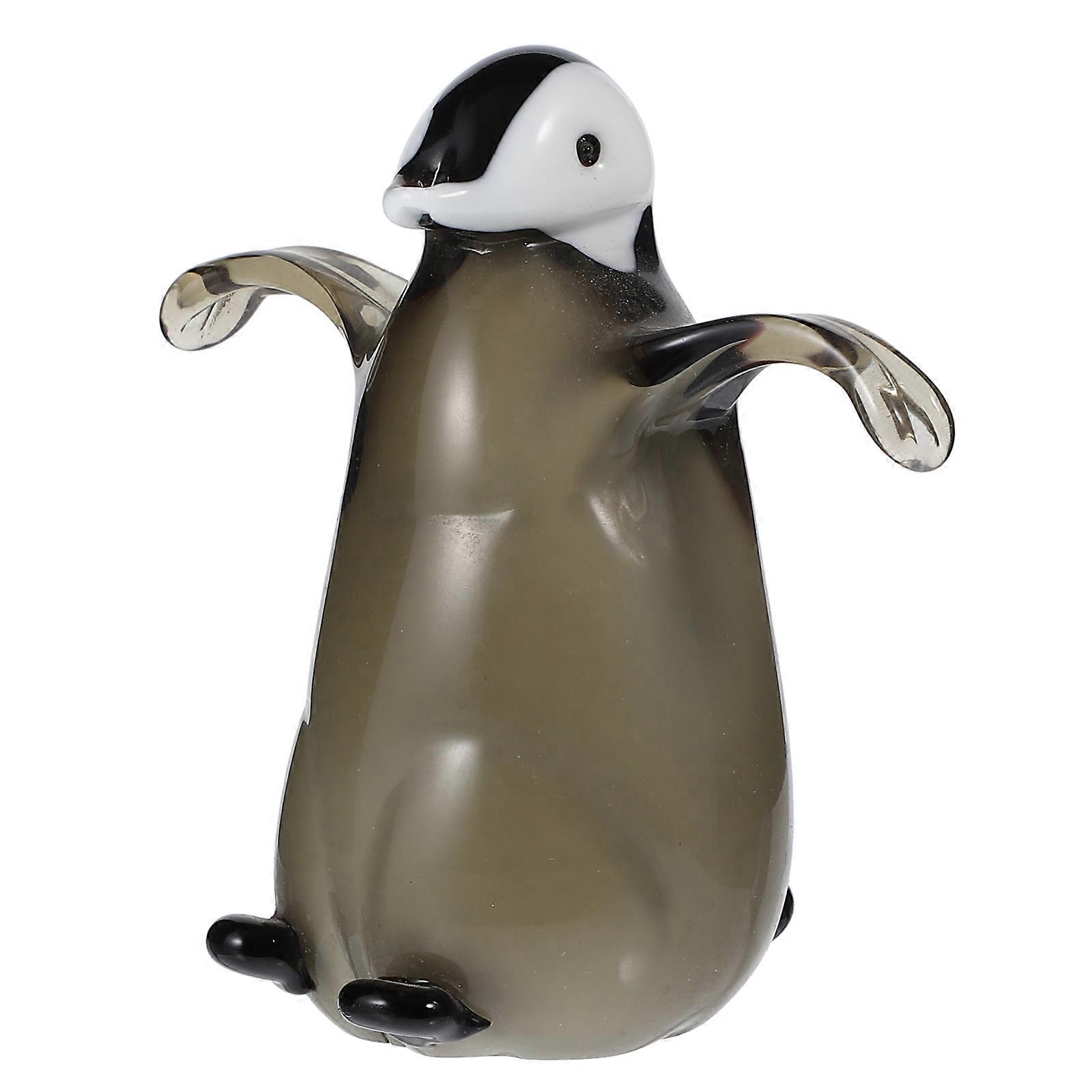 Handicraft Penguin Decor Creative Desktop Adornment for Home Use 2Pcs