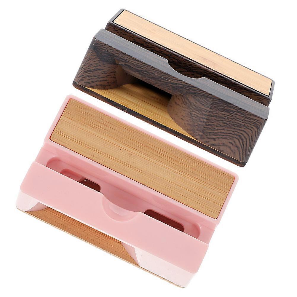 Table Phone Holder for Holding 8Pcs Wooden Desktop Phone Stand Set