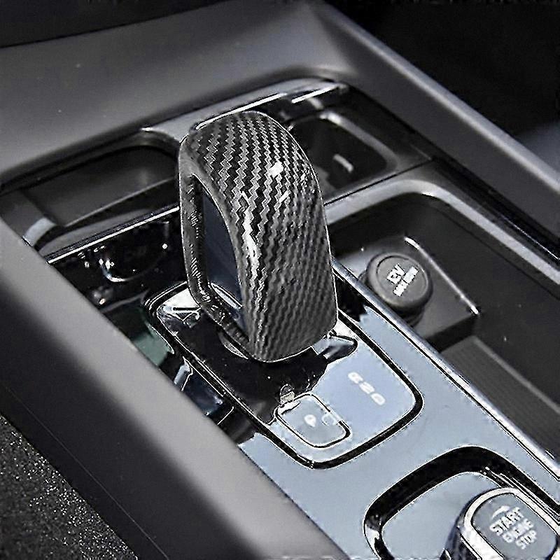 Carbon Fiber Style Gear Shift Knob Cover for Compatible Vehicles