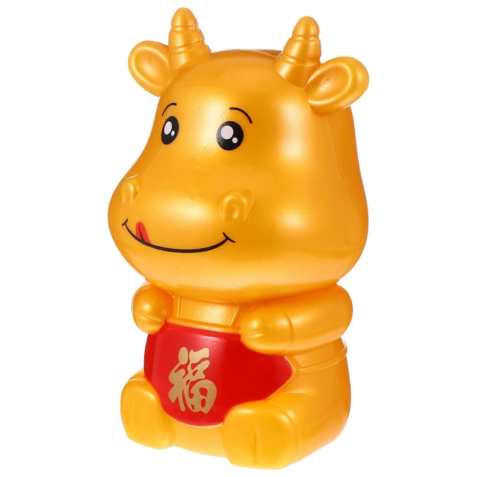 Mascot Ox Saving Pot for Storage 3Pcs Desktop Cow Coin Container