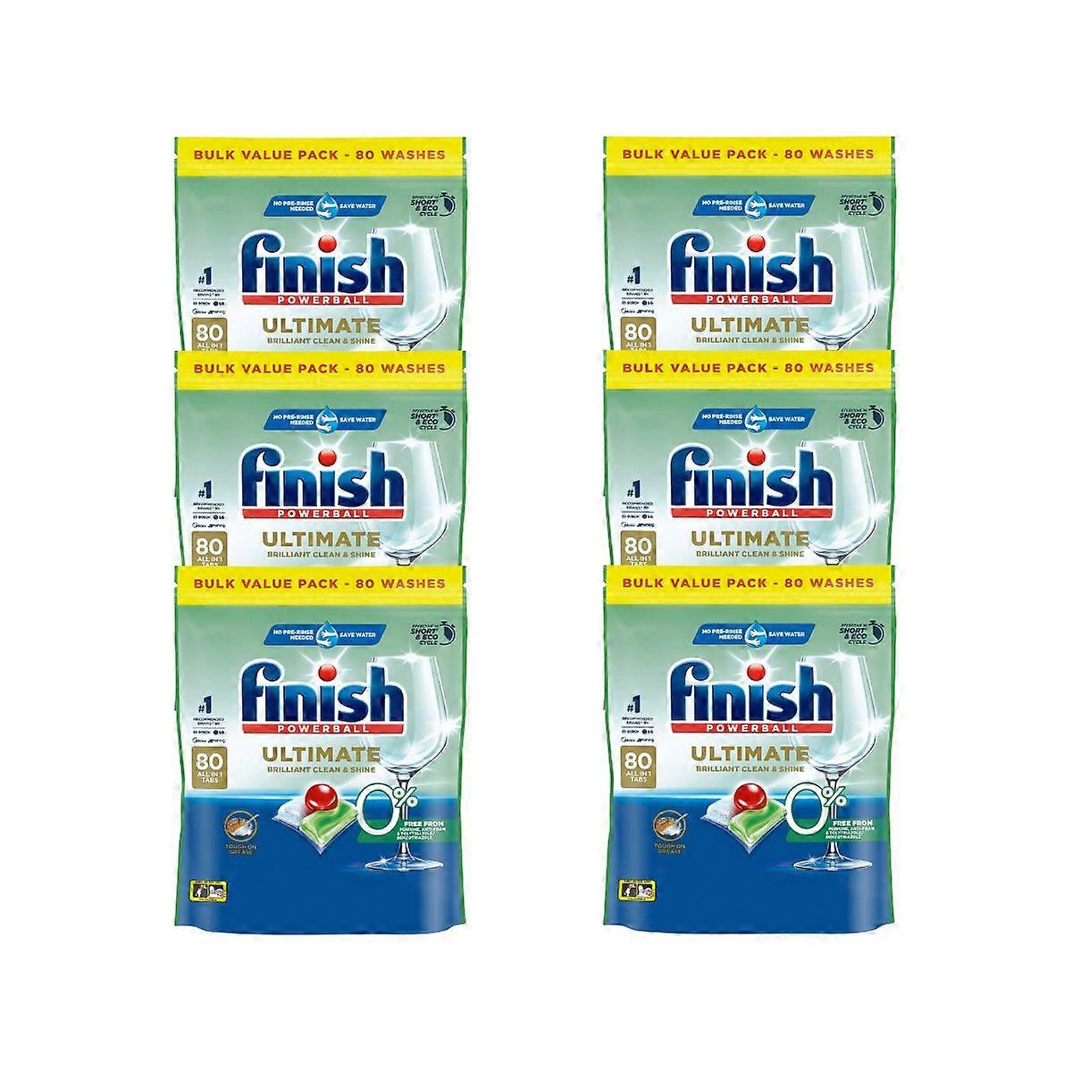 Finish Ultimate 0% Foam 480 Dishwasher Tablets Cleaning Products