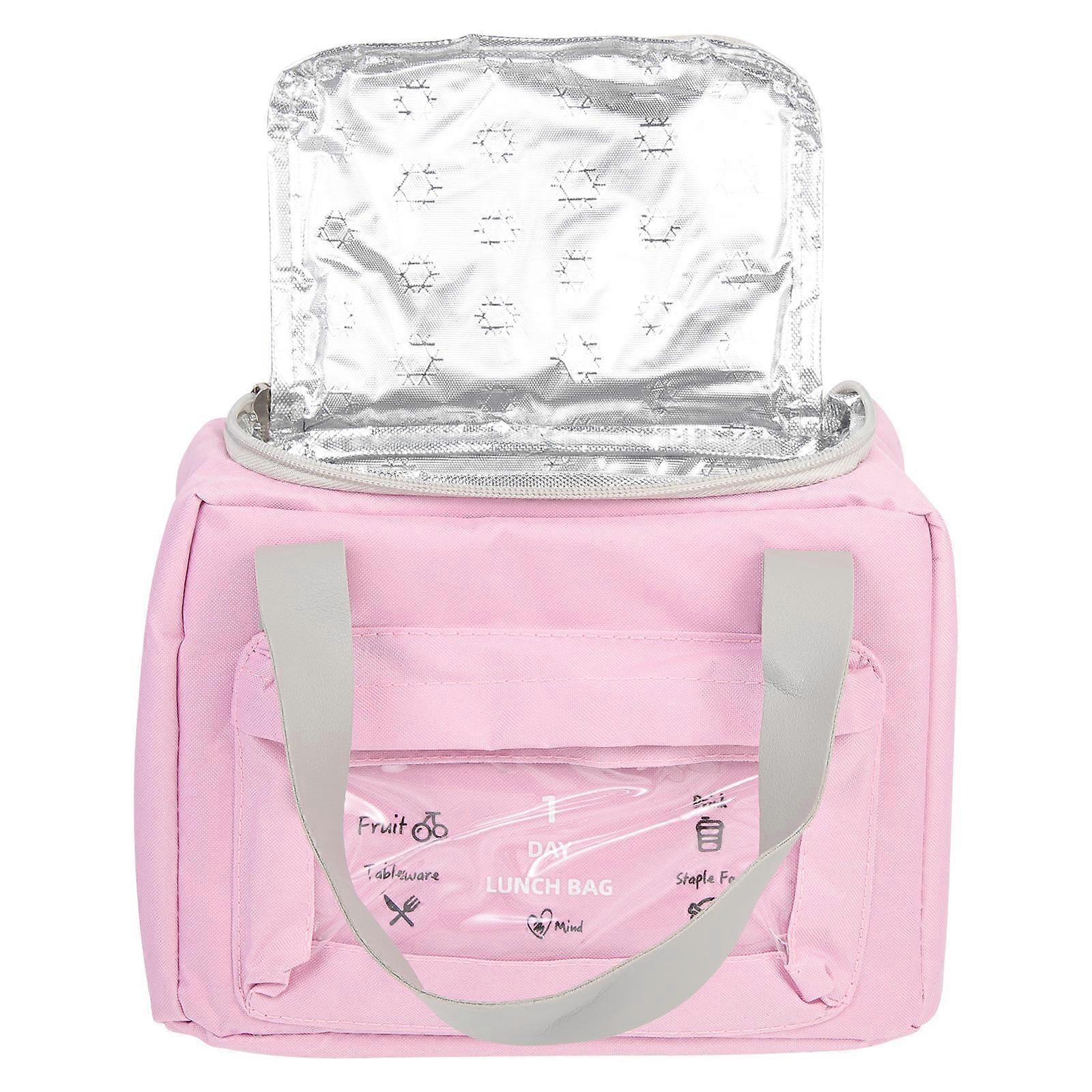 Portable Lunch Bag Insulation Handheld Food Box Bag For Self-Driving Trips 25X20CM Polyester 1Pack