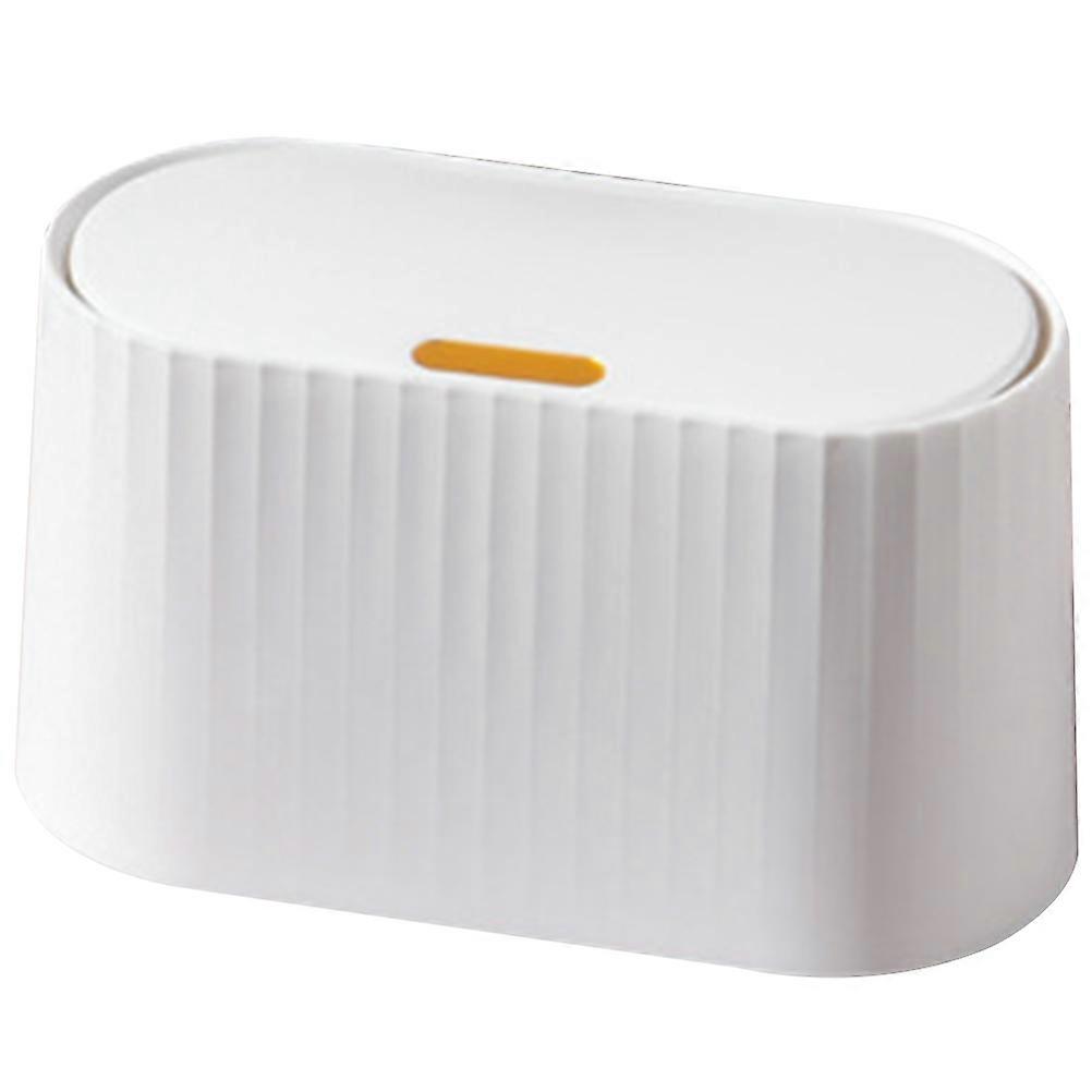 Desk Lidded Waste Bin Small Trash Can for Storage 2Pcs Compact Desktop Bin