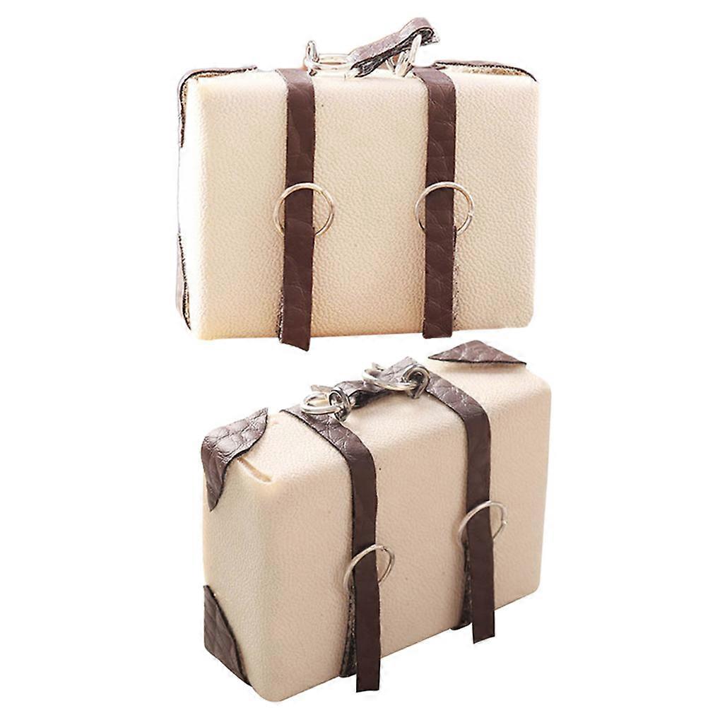 Doll Suitcase for Decoration 8Pcs Miniature Vintage Suitcase Set