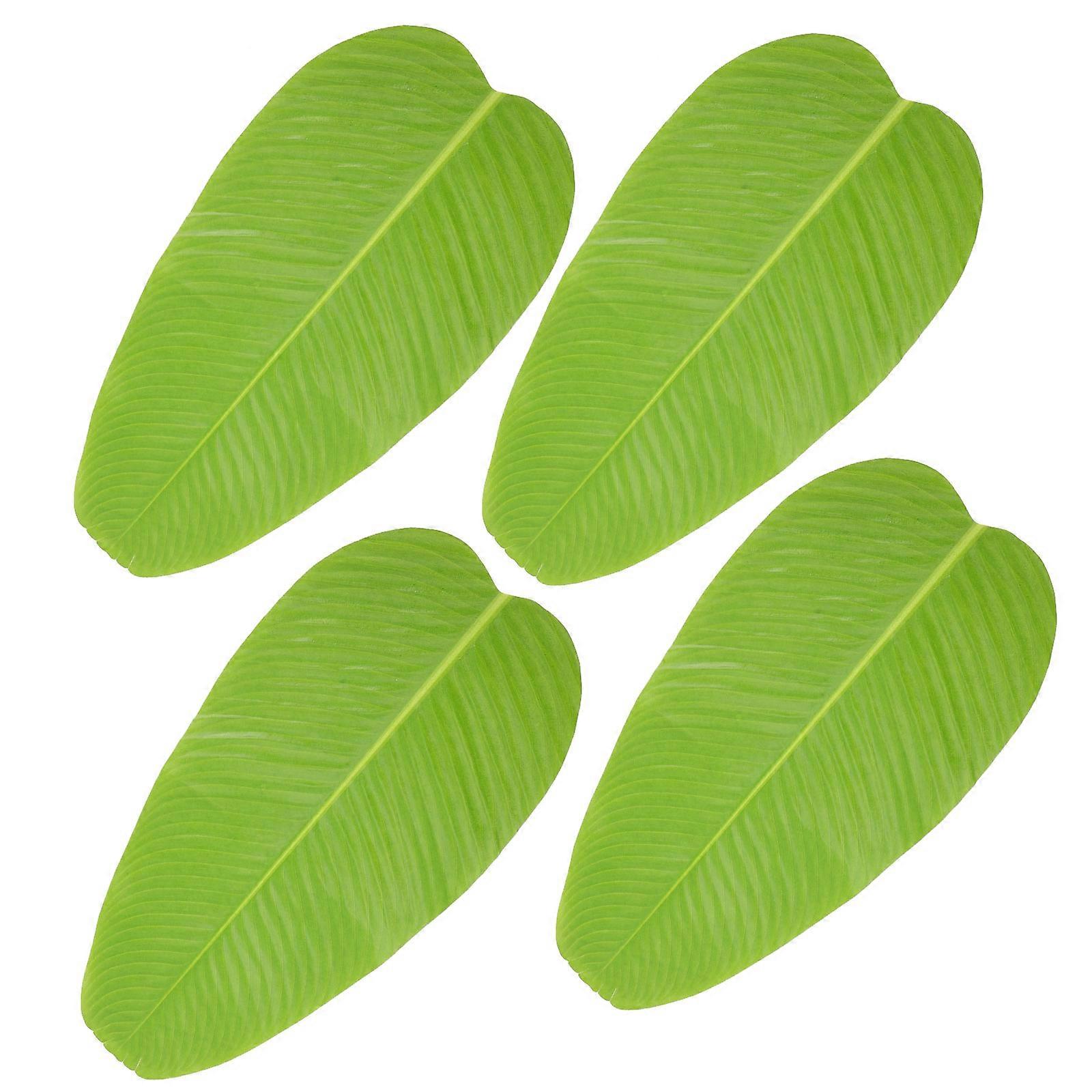 Tropical Palm Leaf Placemat Leaf Shape Table Decor 38x19cm 4Set