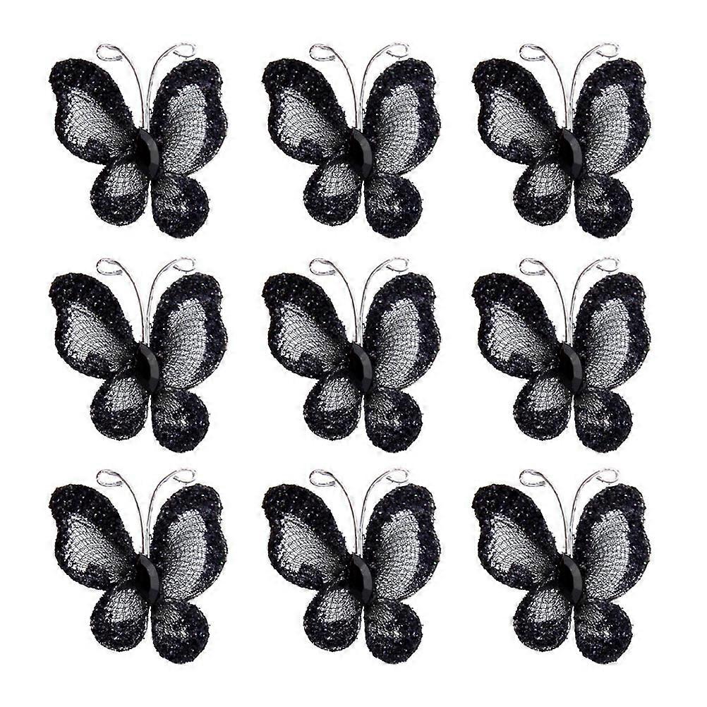 Glittering Butterfly Sheer Mesh Wire for Wedding Craft 150Pcs