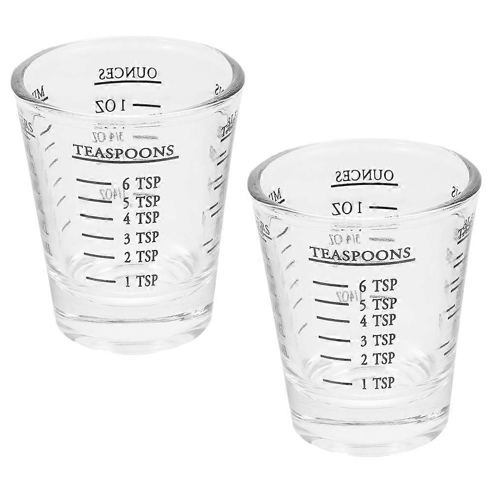 Glass Coffee Cup Household Measuring Cup for Multi-Use 4Pcs Pack