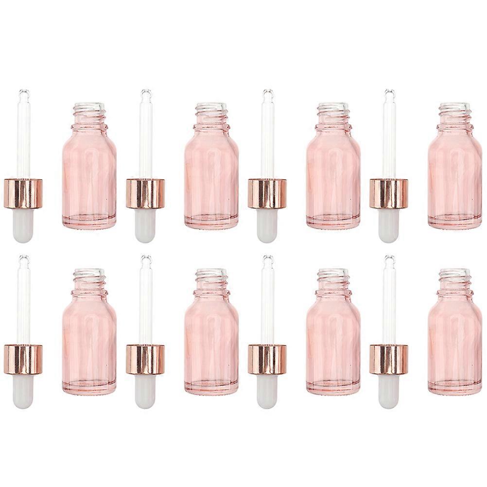 Essential Oil Bottles Glass Dropper Bottles for Storage 24Pcs Pink Set