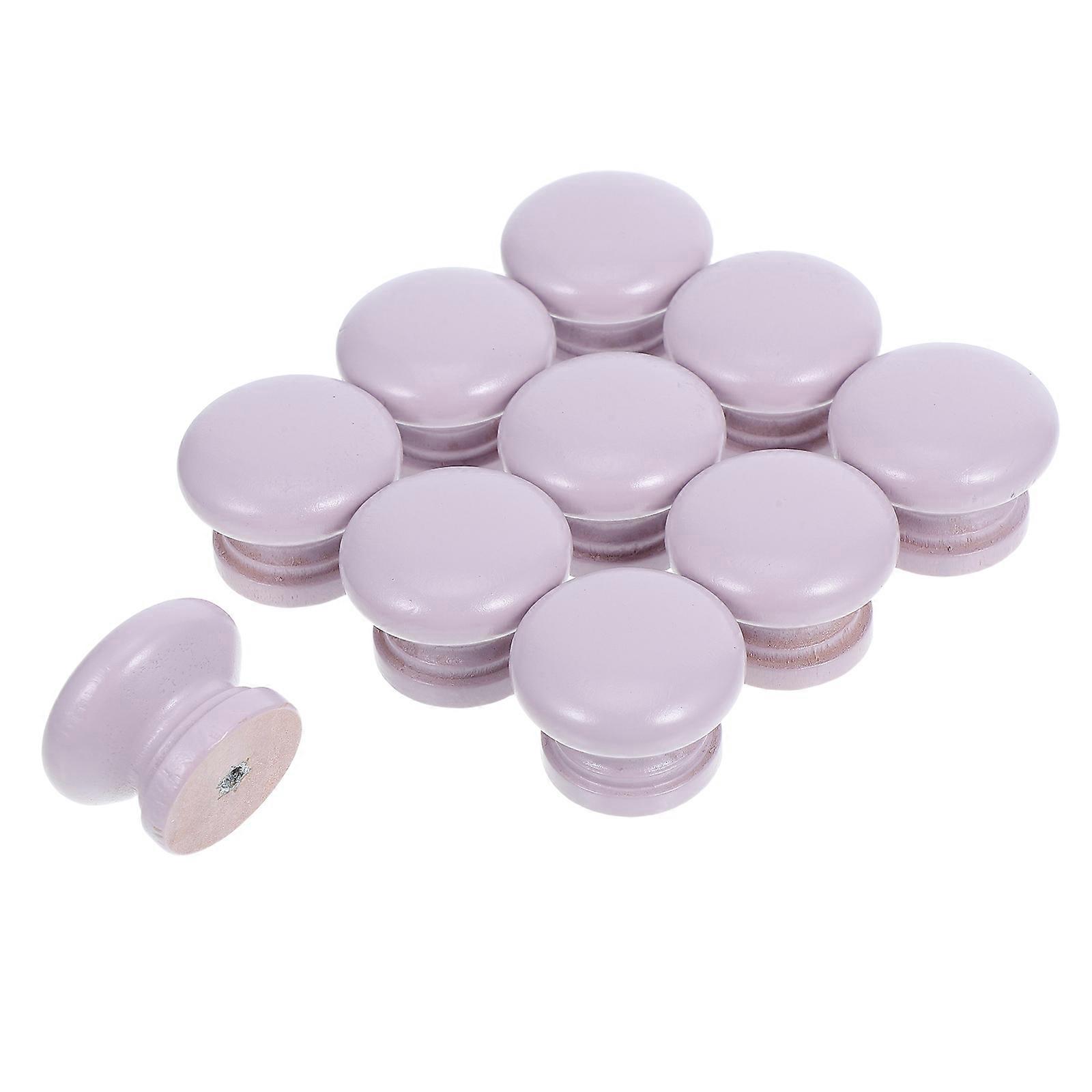 Wood Drawer Pulls Mushroom Cabinet Knobs for Dressers 20Pcs Lavender