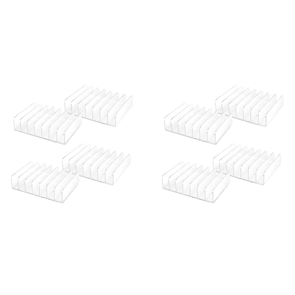 4 Pcs Clear Acrylic CD Holder with Tackable CD DVD Display Rack