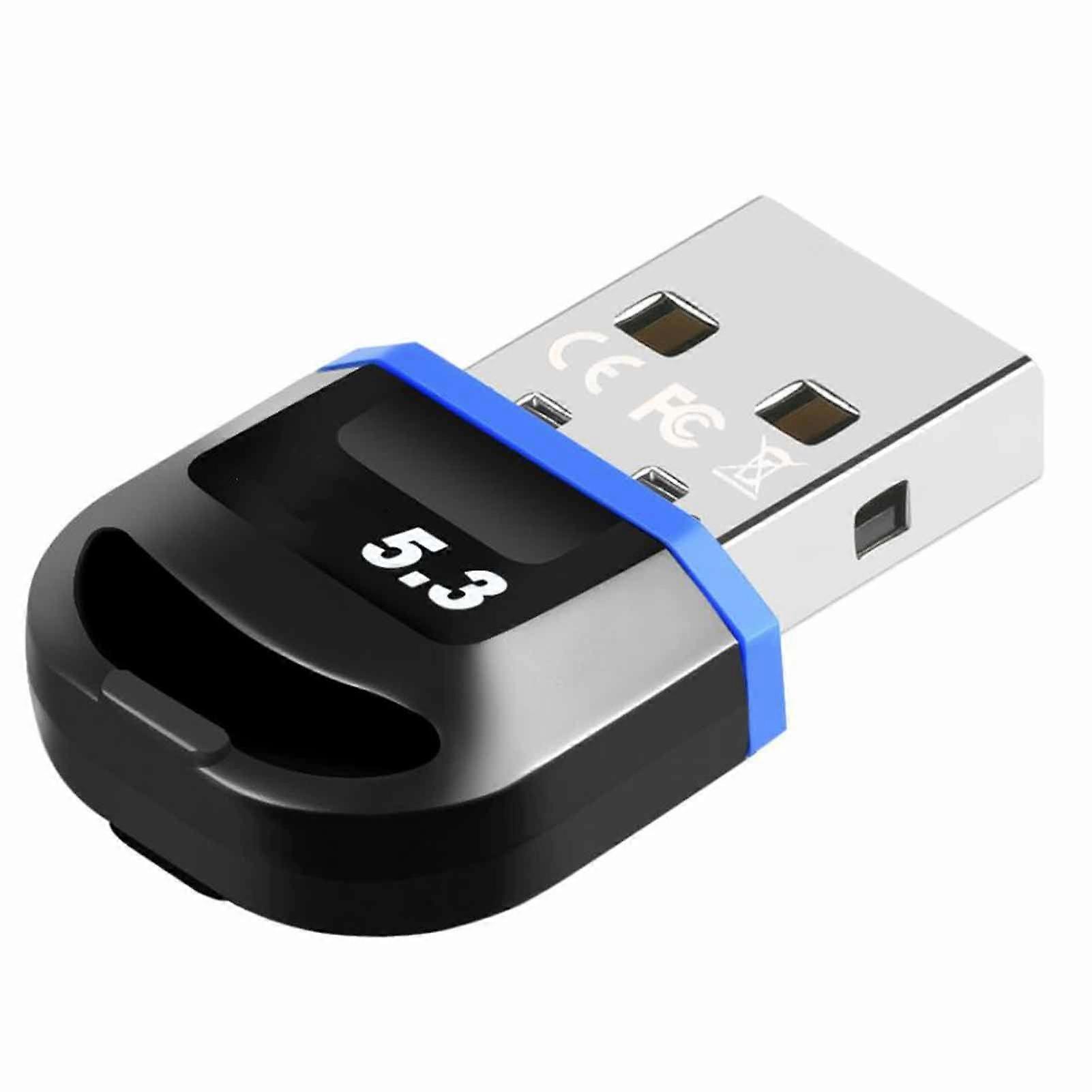 Bluetooth USB Adapter Driver Free Fast Data Transfer Bluetooth 5.3 Dongle Transmitter Receiver for Computer