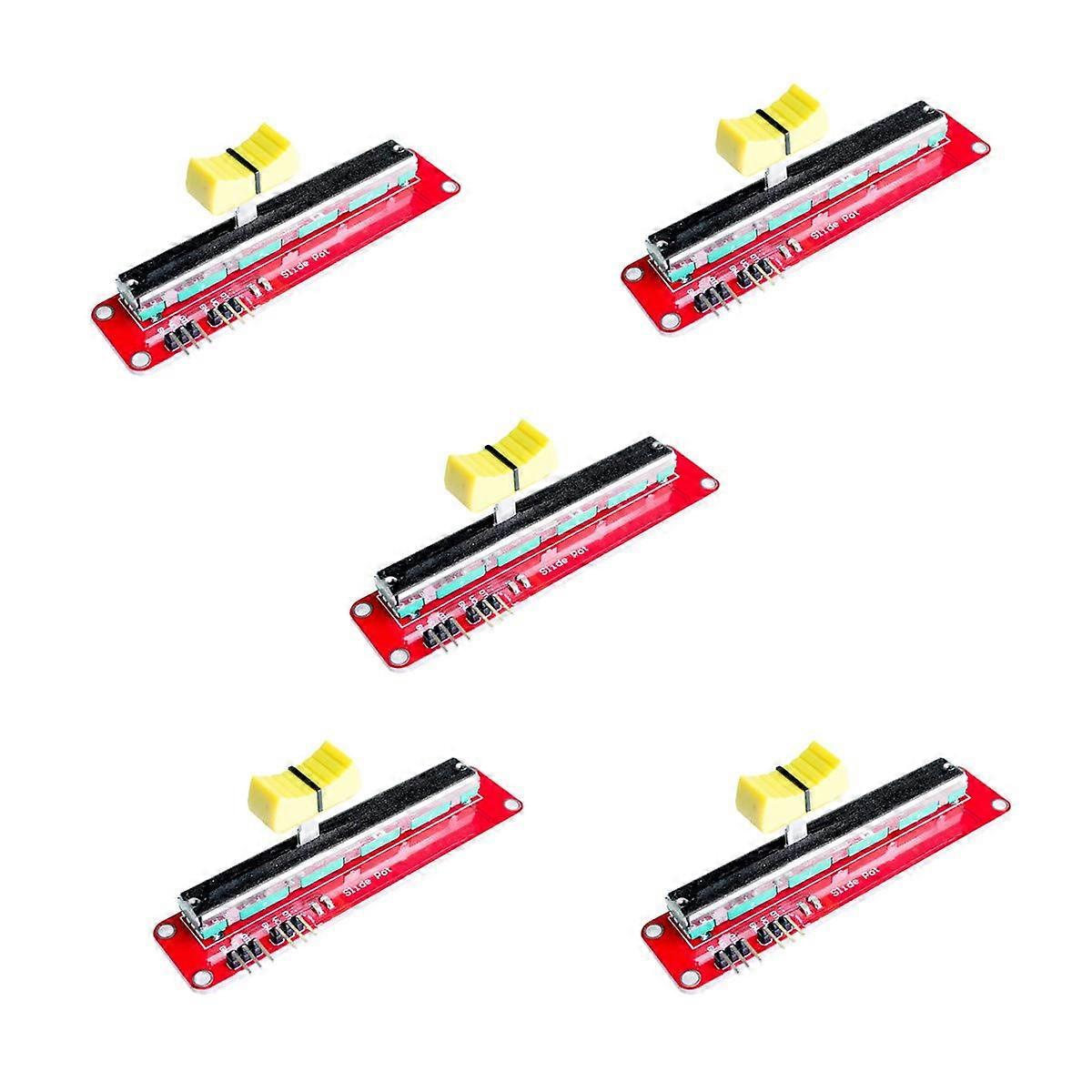 5pcs 10K Logarithmic Slide Potentiometer Dual Output Module Compatible With Arduino Raspberry Pi ARM MCU AVR