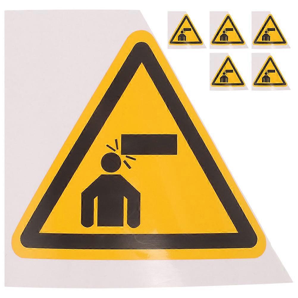 Low Sign PVC Caution Stickers for Warning 6Pcs Set