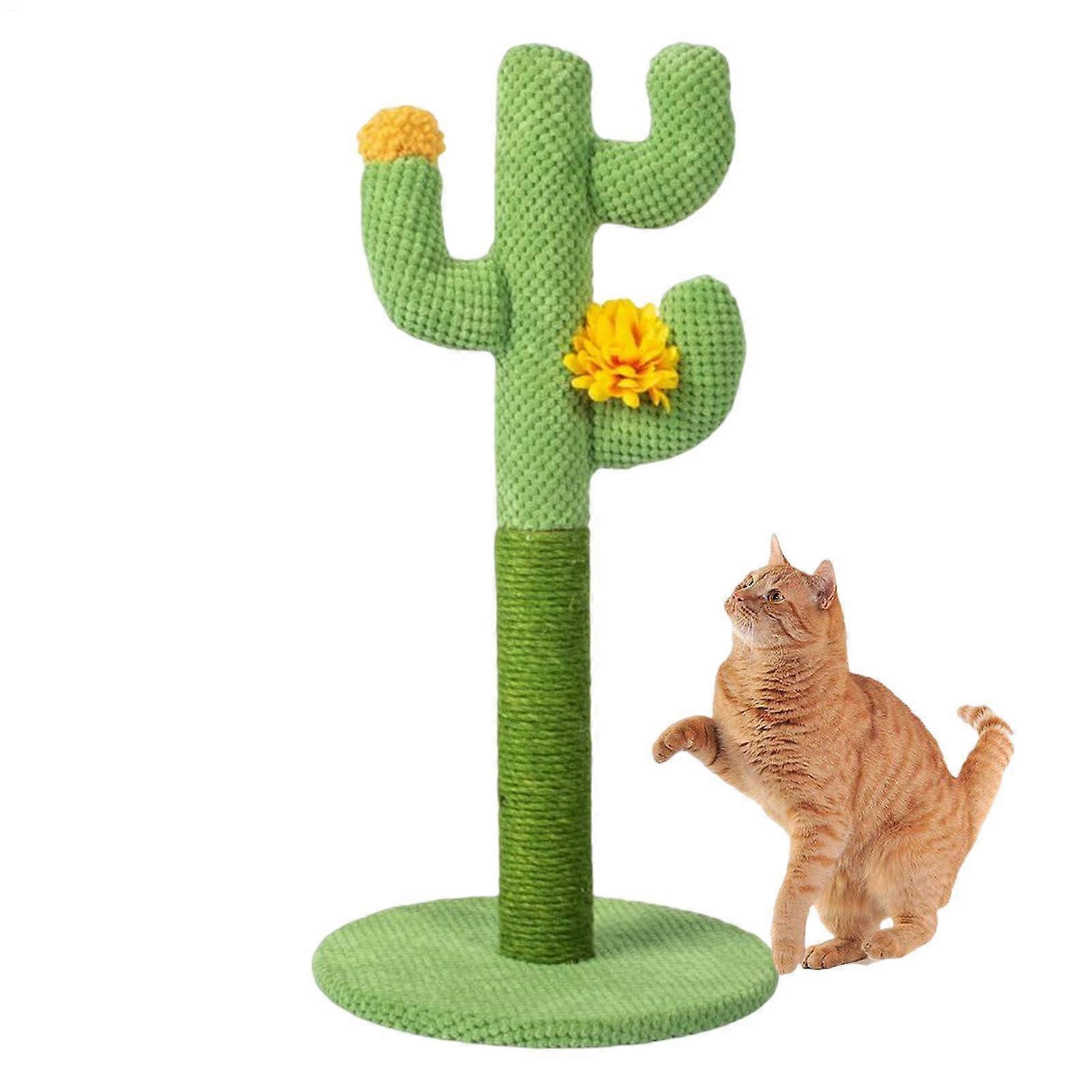 Vertical Cat Scratch Post Cactus Cat Interactive Kitten Activity Center Indoor Play MultiLevel Tower Furniture