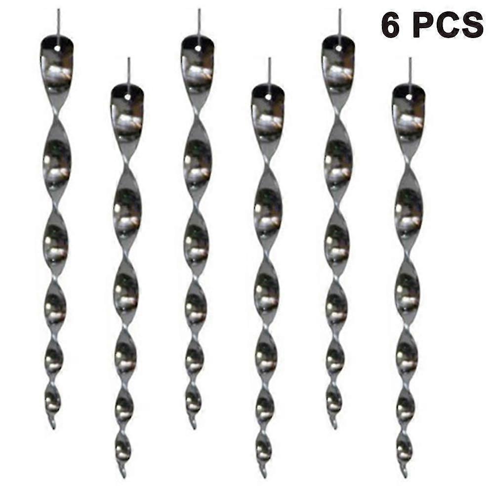 Set Of 6 Bird Control Reflective Wind Spiral For Bird Control Bird Fright And For Decora