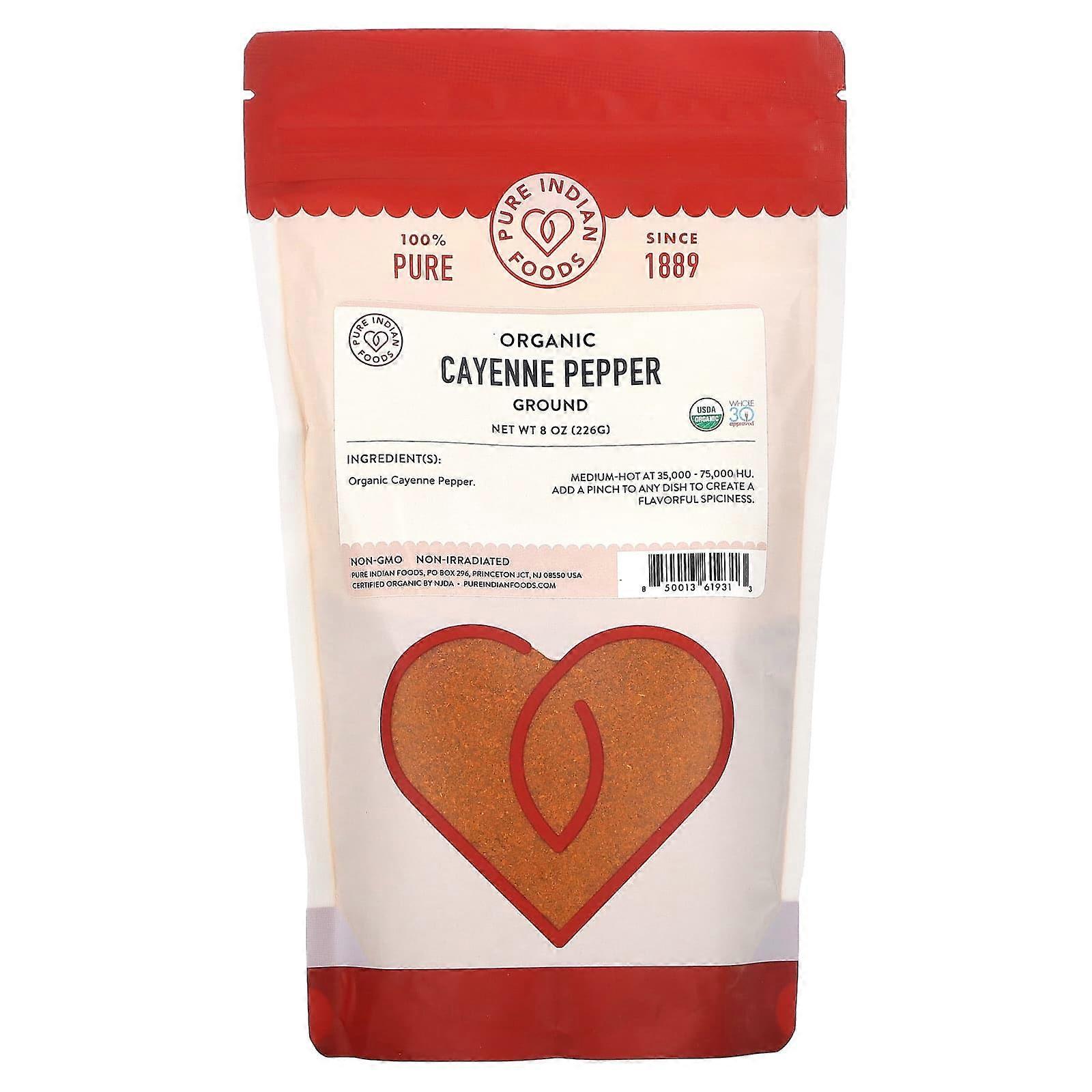 Organic Ground Cayenne Pepper, 8 oz (226 g)