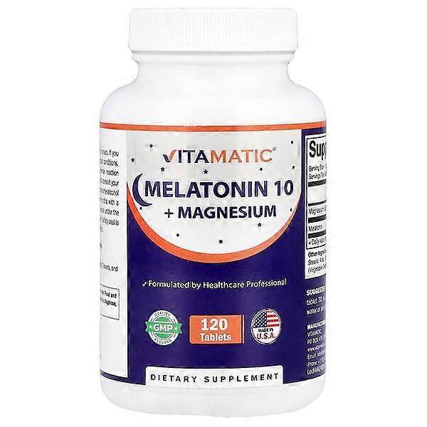 Vitamatic, Melatonin 10 + Magnesium, 120 Tablets