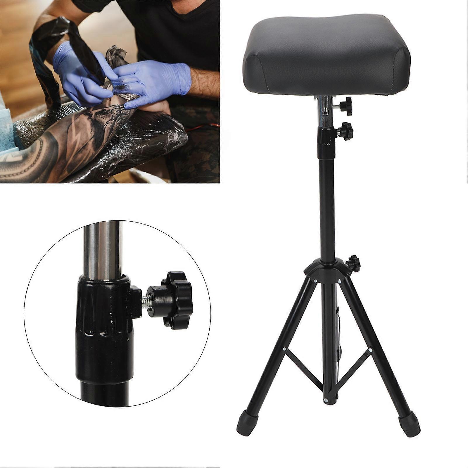 Adjustable Black Tattoo Armrest Stand 33x26x8cm Thick Pad