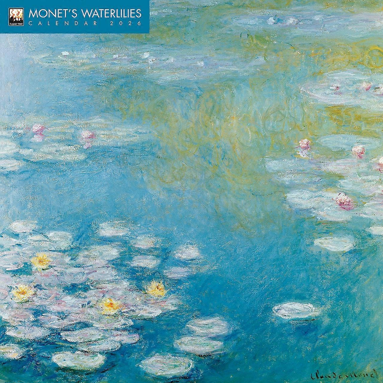 Flame Tree Monet's Waterlilies Calendar 2026