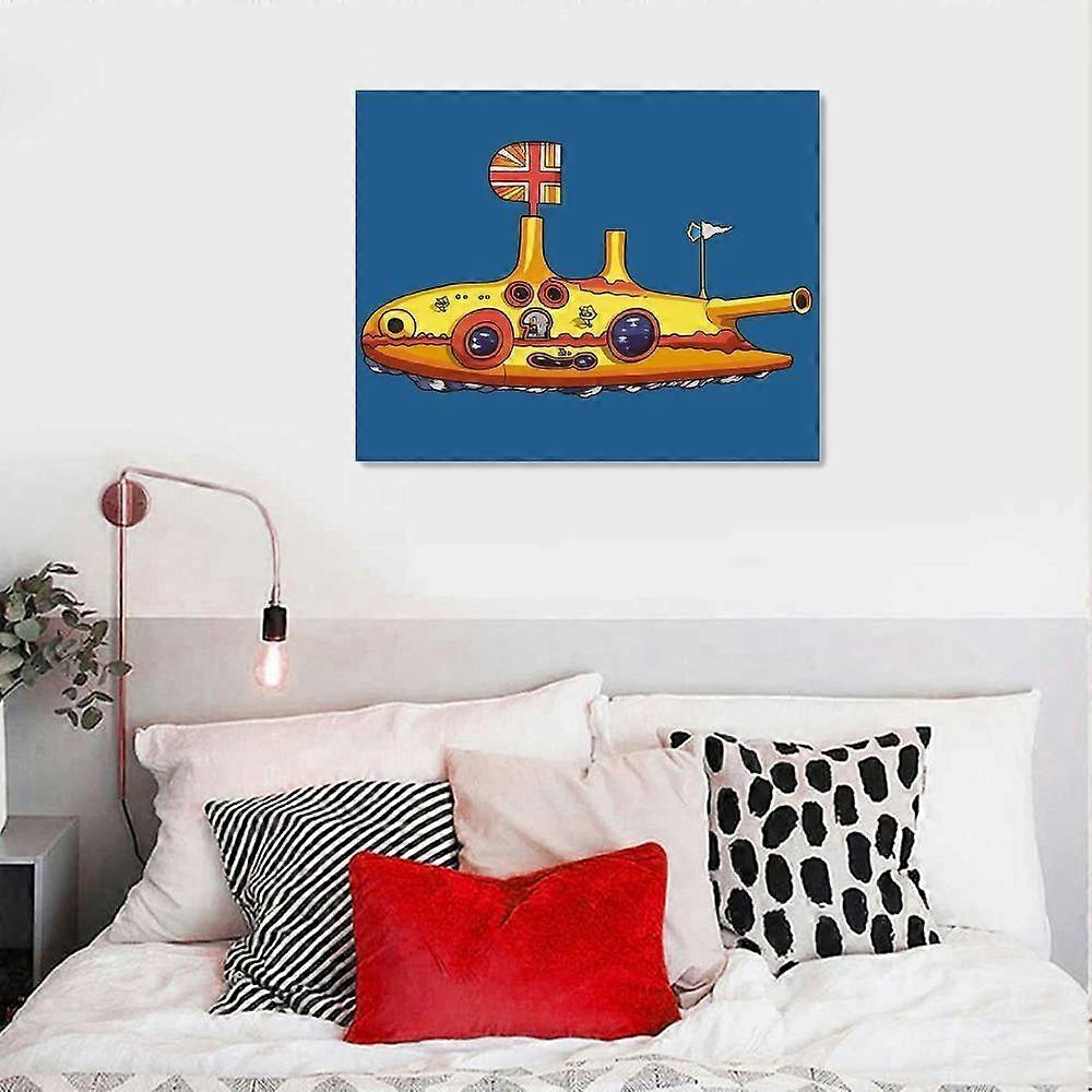 Lienzo Cubierta Submarino Amarillo, Multi-Color-kafeiaaa997