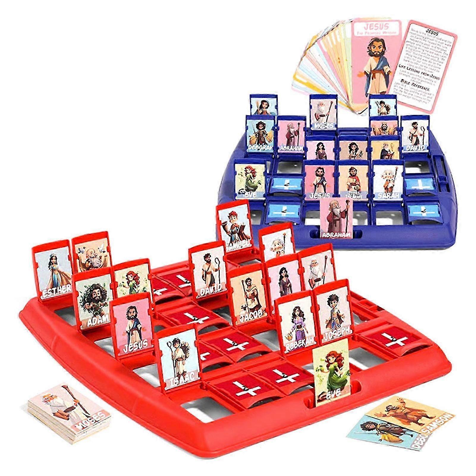 25-26 ​​Bible "Who Am I?" Board Game - Guess the Bible Character Christian Family Game with Question Cards for Kids & Adults​​