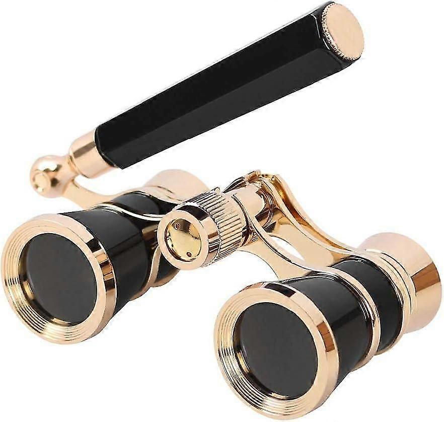 opera glasses with gold coated lens and handle for theater