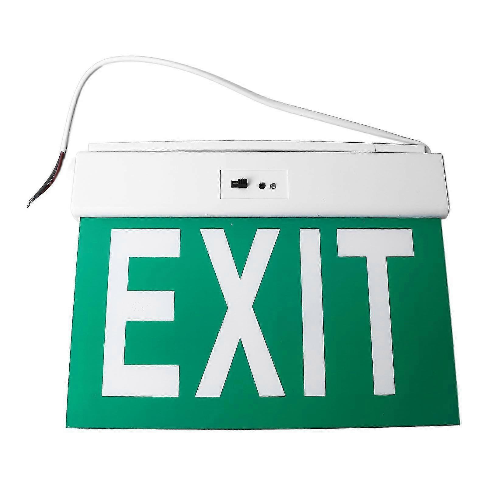 Led Emergency Exit Sign Acrylic Clear Eye Catching Exit Sign with Light for Building Camera Indoor Use AC85‑265V 25-26s