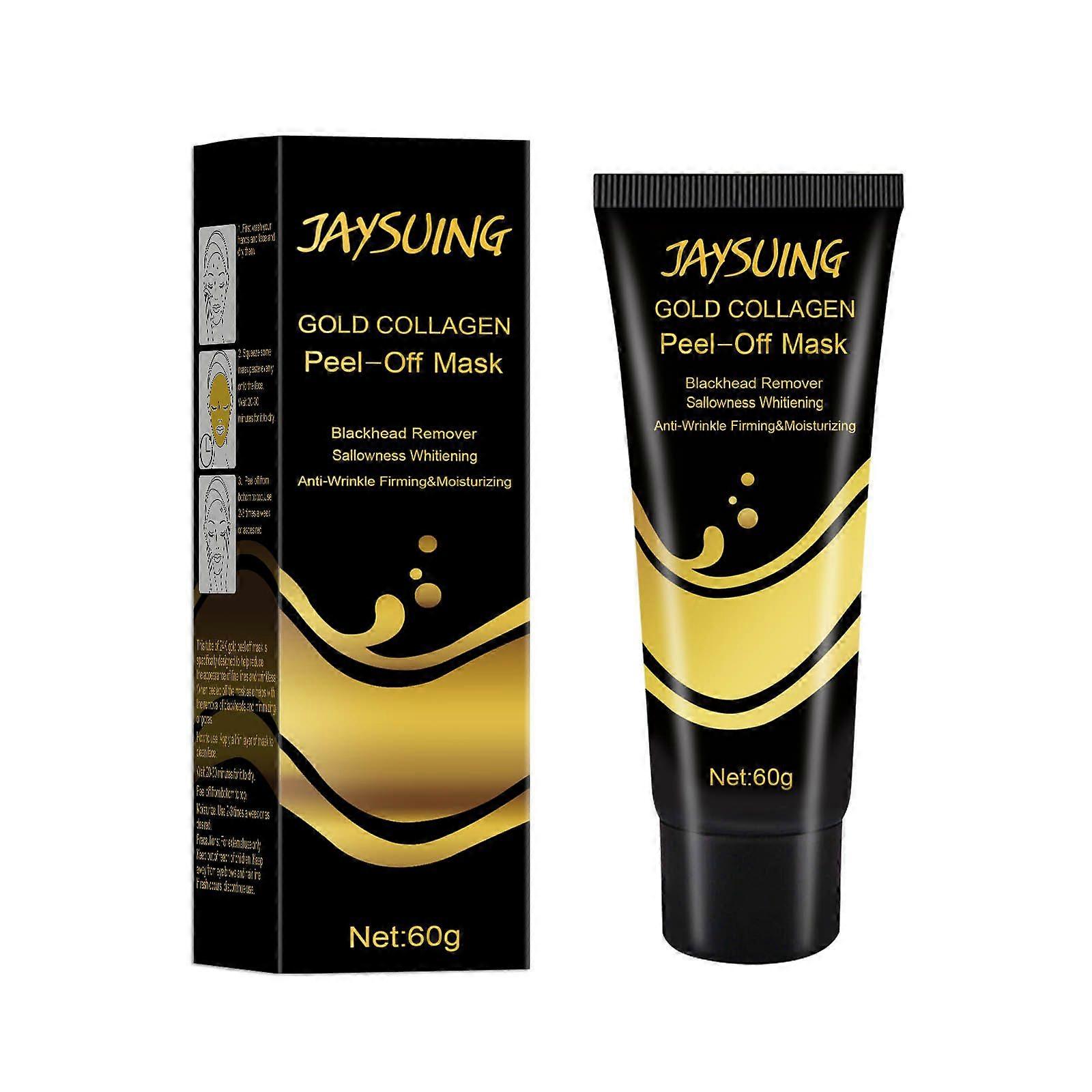 Jaysuing Gold Tear And Pull Mask Blackhead Removing Skin Facial Moisturizing Mask Hydrating Apply Mask