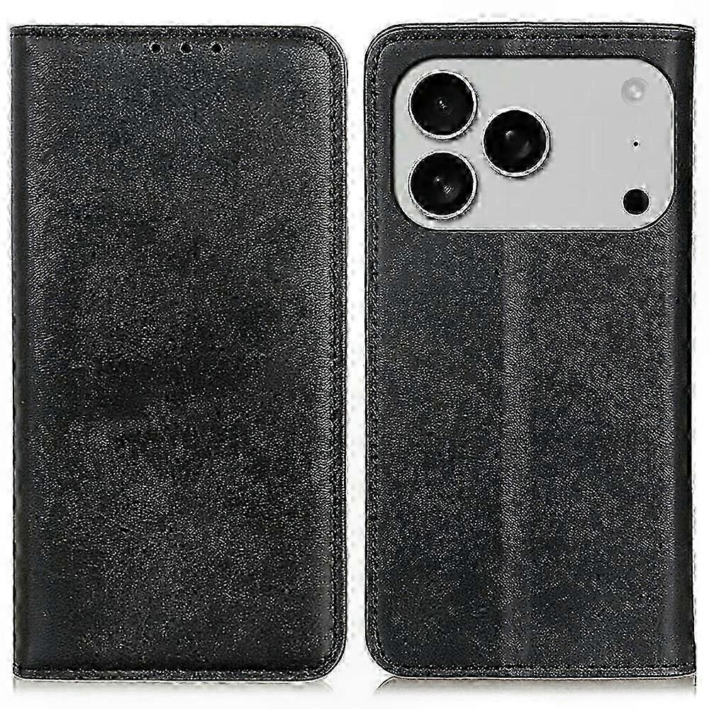 Split Leather Flip Wallet Case for 17 Pro Max Phone Cover