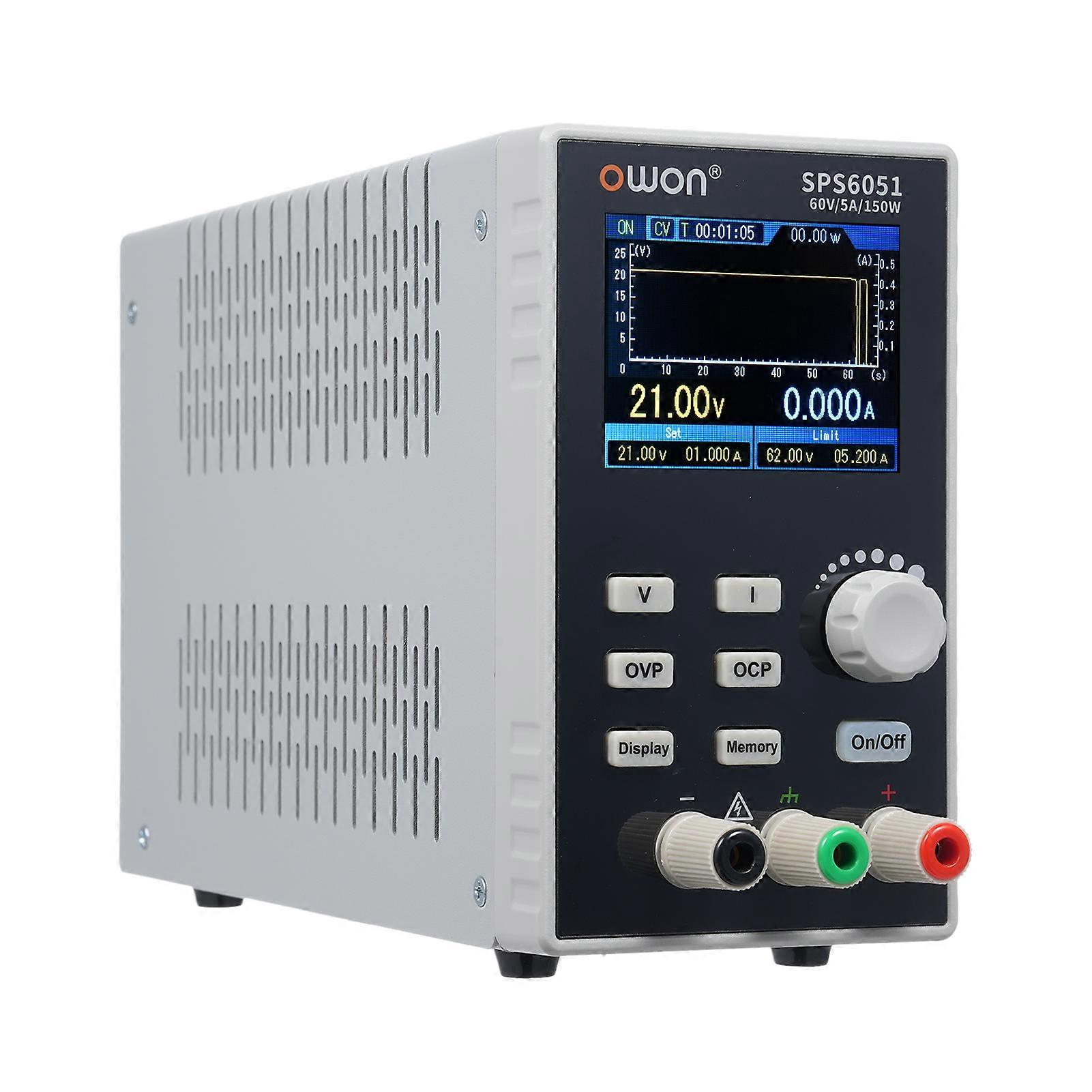 OWON SPS6051 Silent Fanless Series Programmable Linear DC Power Supply Digital Switching Regulator with 2.8 Inch TFT LCD