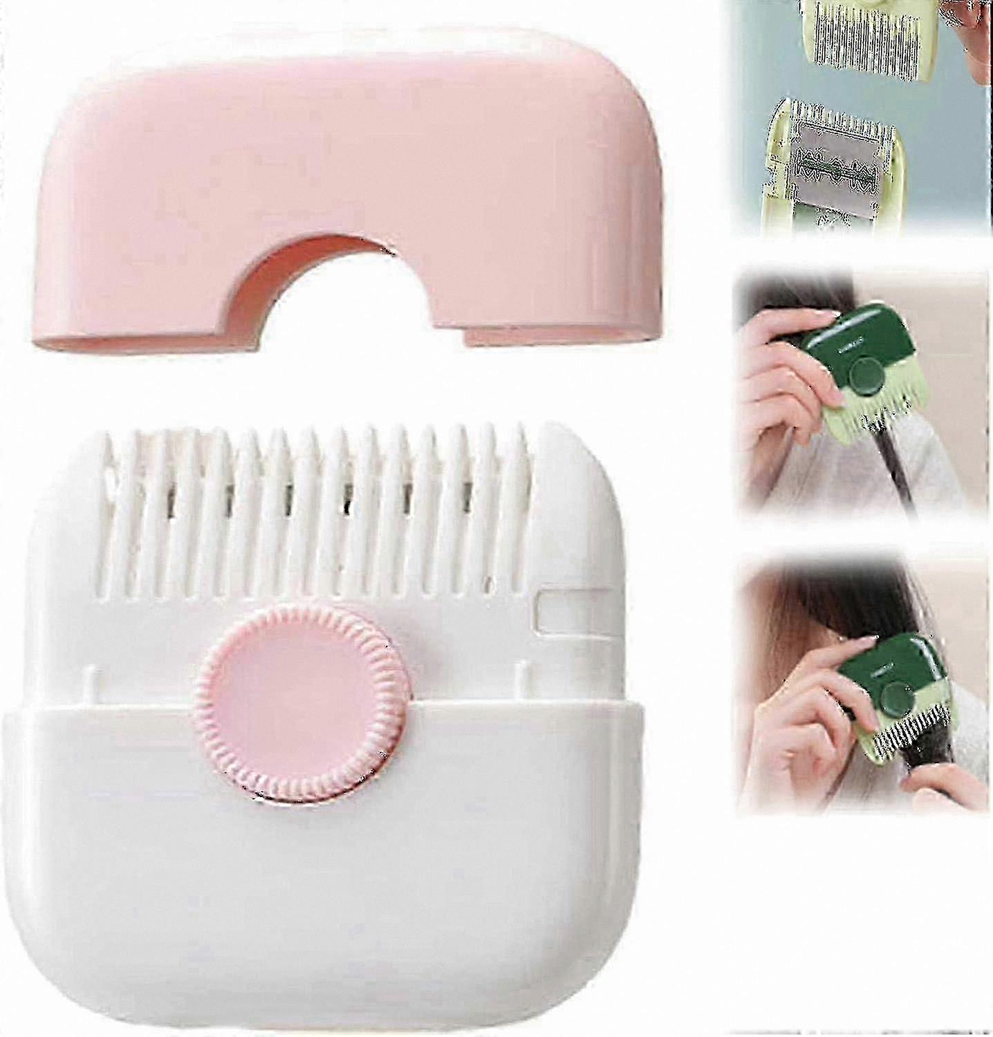 Compact 2-in-1 Trimmer for Bangs and Fine Hair, Portable Styling Comb with Multi-Function Clippers for Home and Travel Use