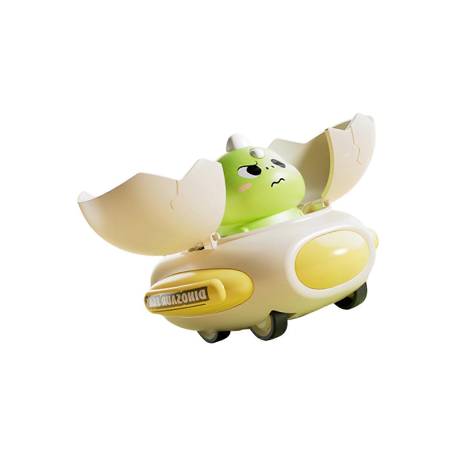 Children Diecast Vehicle Car Toy with Push and Go Action Transforming Car Model Fun Dinosaur Shape Exciting Game  Yellow