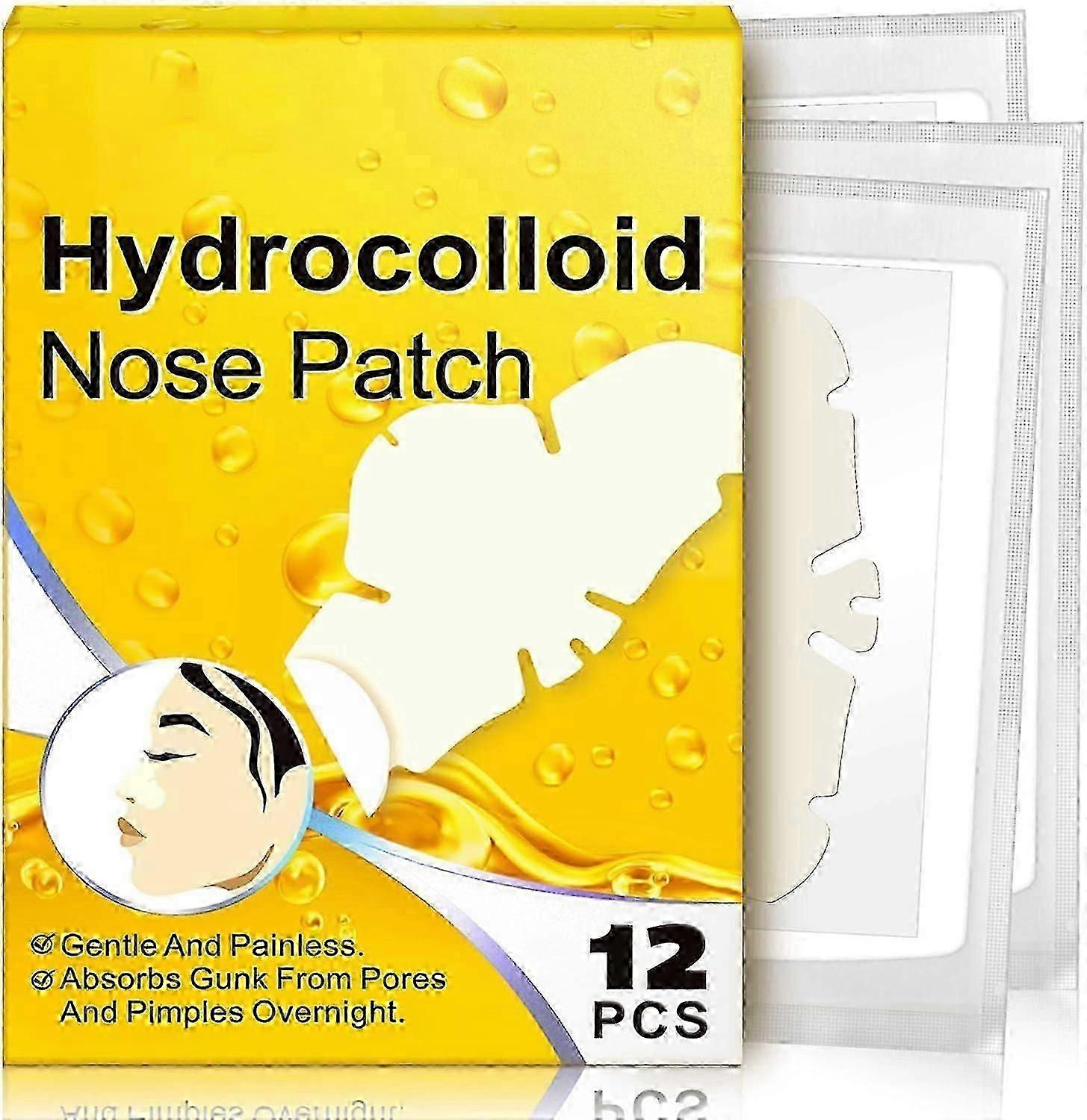 Hydrocolloid Nose Patch for Nose Pores Pimples Zits Oil Blackhead Removal Strips Pore Cleansing Nose Stickers Pore Strips Deep Cleansing Blackhead Rem