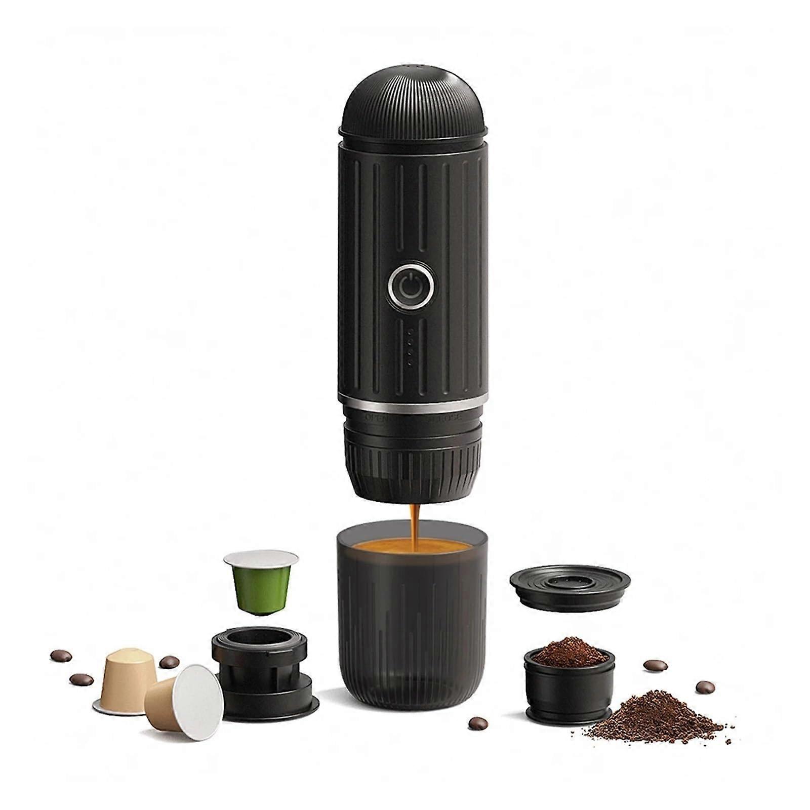 Coffee Machines Portable Coffee Maker 2 In 1 Espresso Machine Compatible Capsules And Ground Coffee 19 Bar Camping