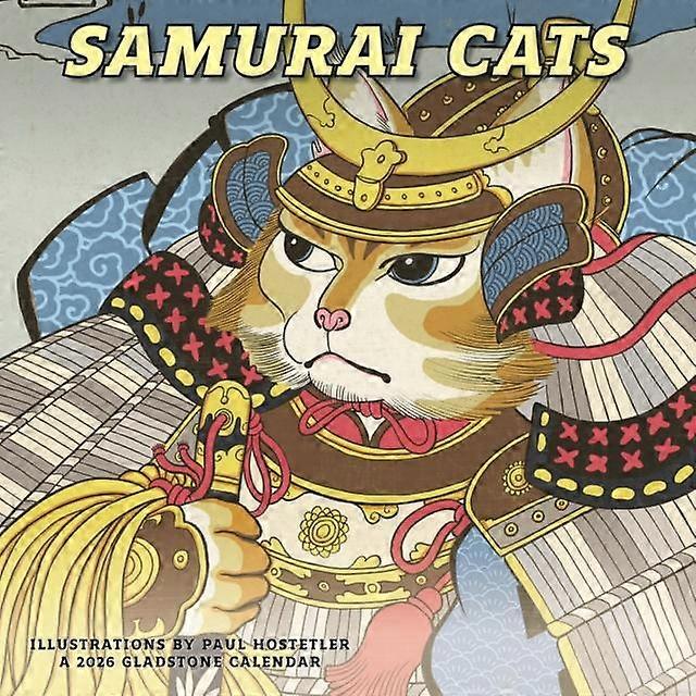 חתולי סמוראי מרובעים קיר יום ראשון התחלה Ca לוח שנה ספר