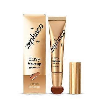 Brown - 15g Liquid Blush Cushion Pen Series Highlighter Blush Liquid Face Makeup Easy to Apply and Long-Lasting