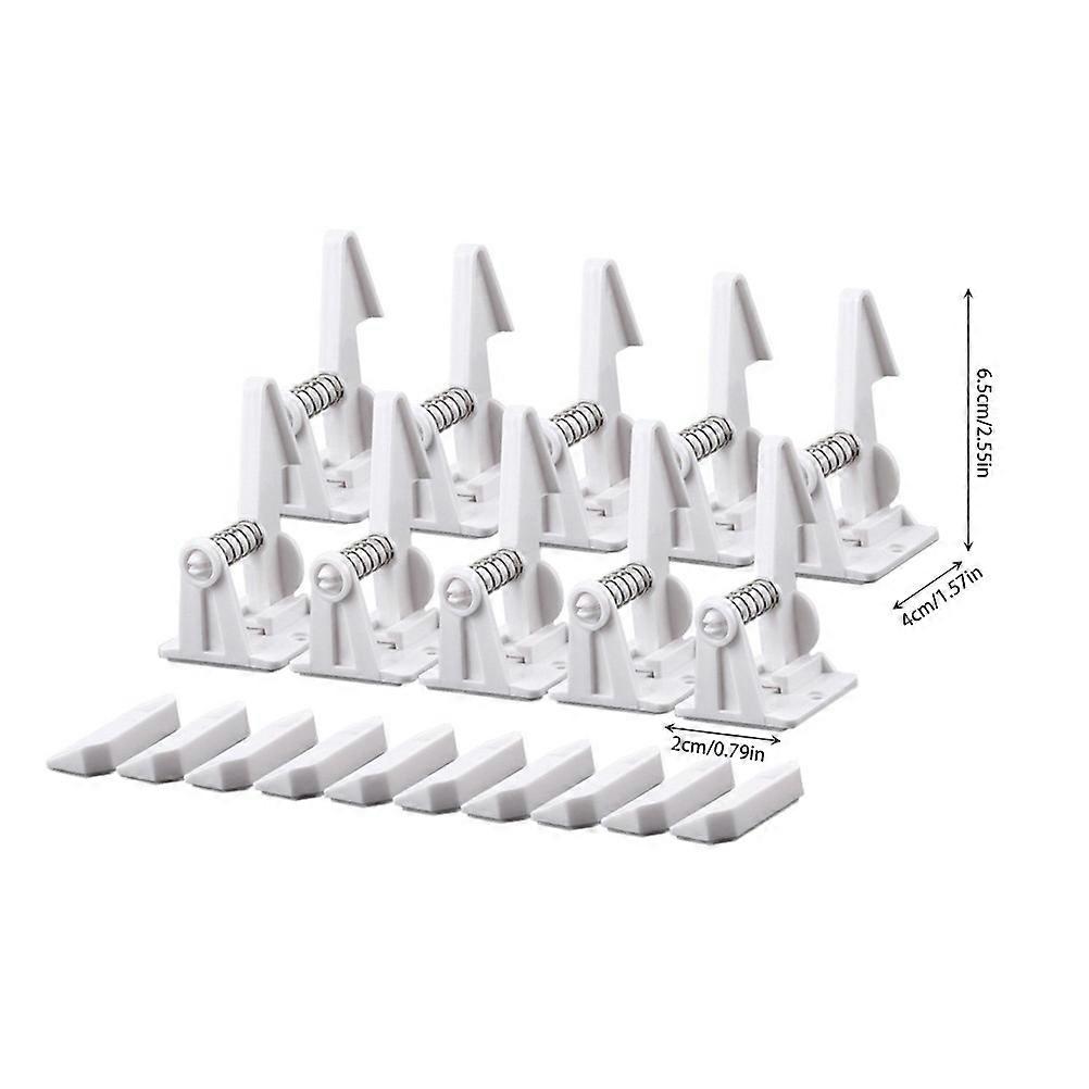 Anti Pinch Locks Protective Lock for Children 14Pcs White Spring Pack