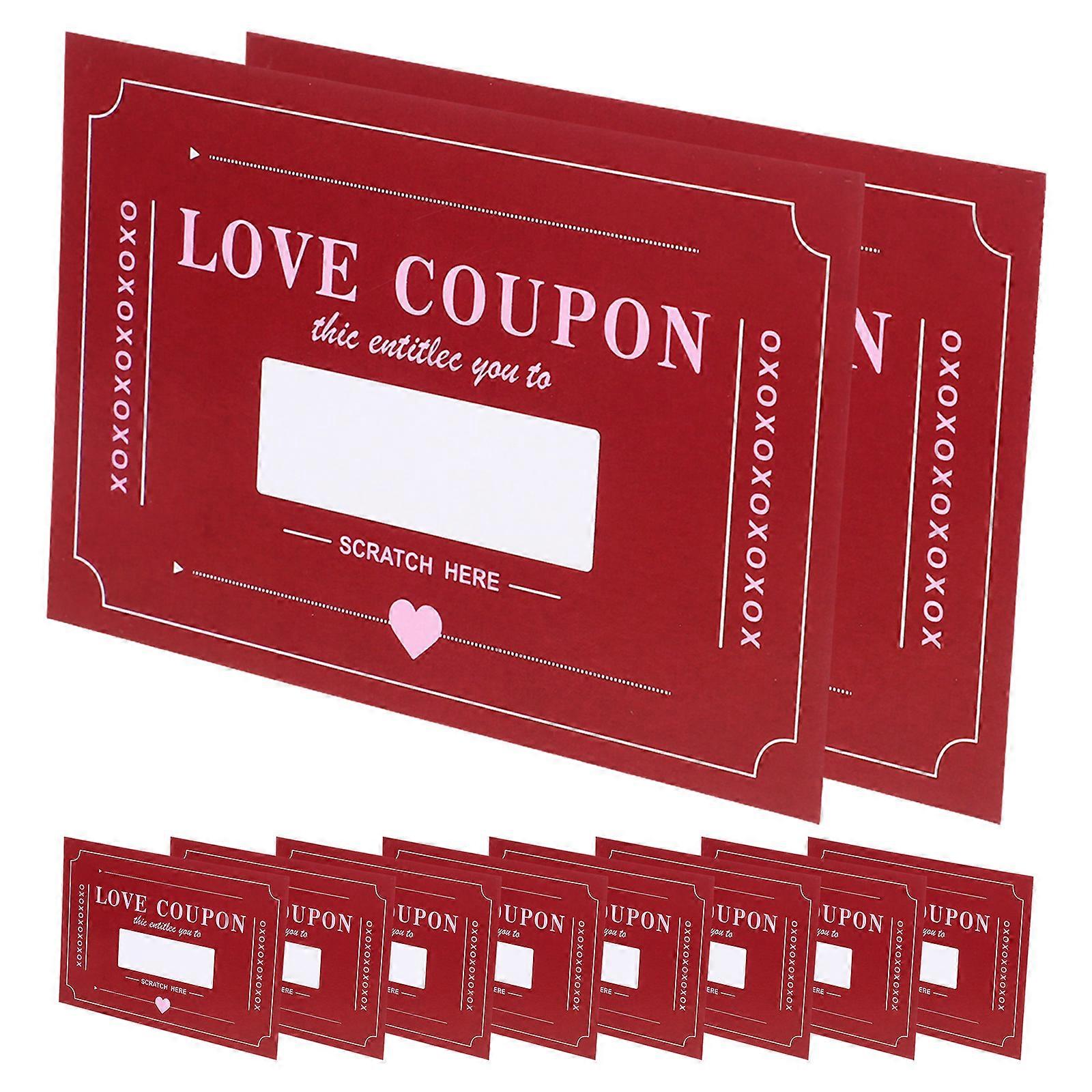 Couple Date Scratch Off Cards for Valentine's Day Fun 20 Sheets Pack