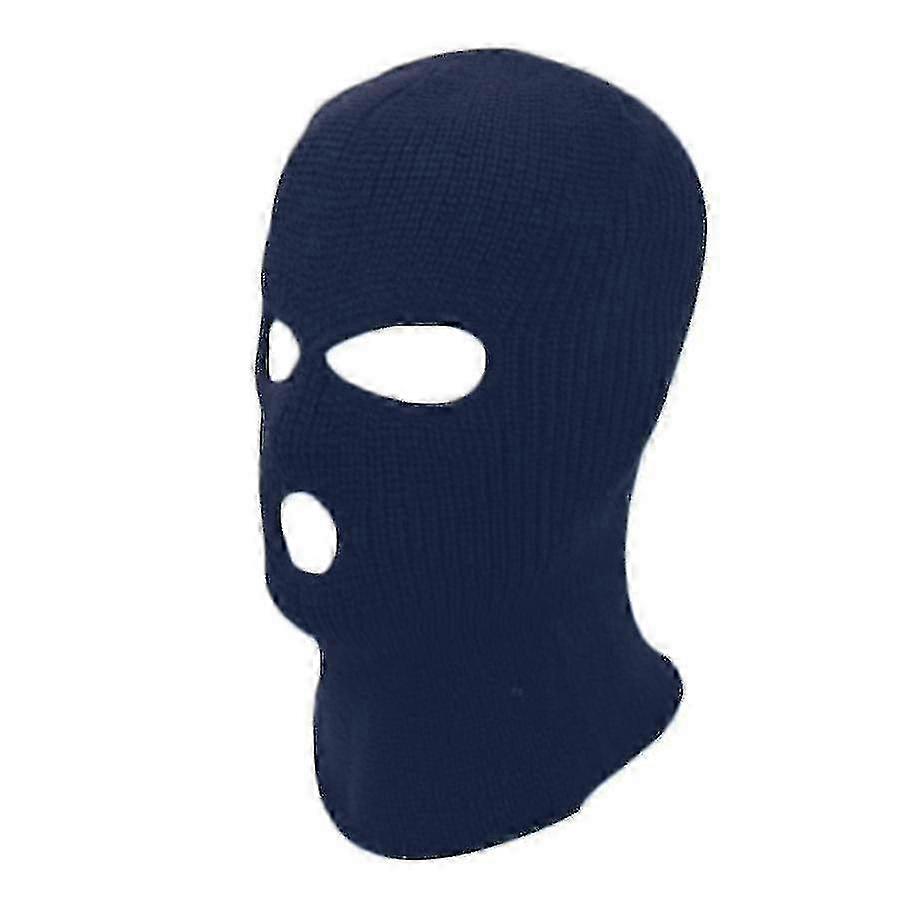 3-reikäinen kokokasvoinen hiihtomaski kylmään säähän, pehmeä neulos, ulkoilu