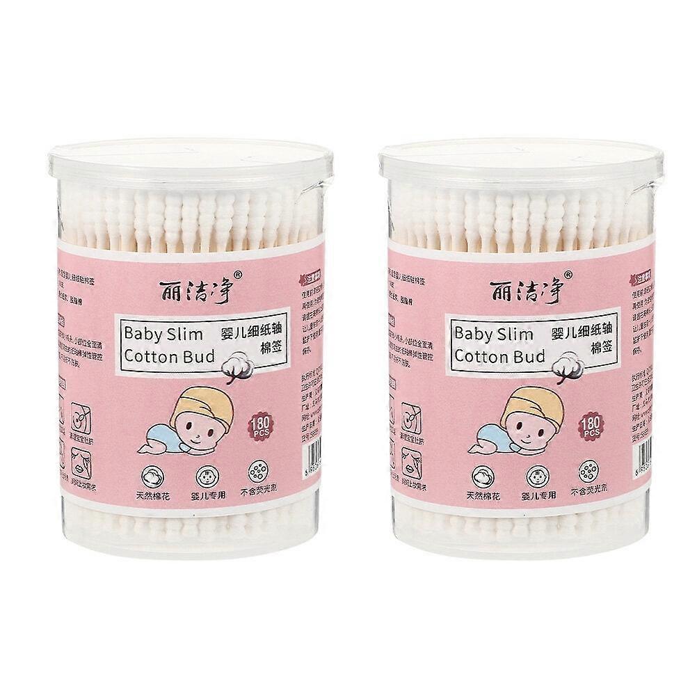 Organic Cotton Swabs Double Tipped (2 Boxes)